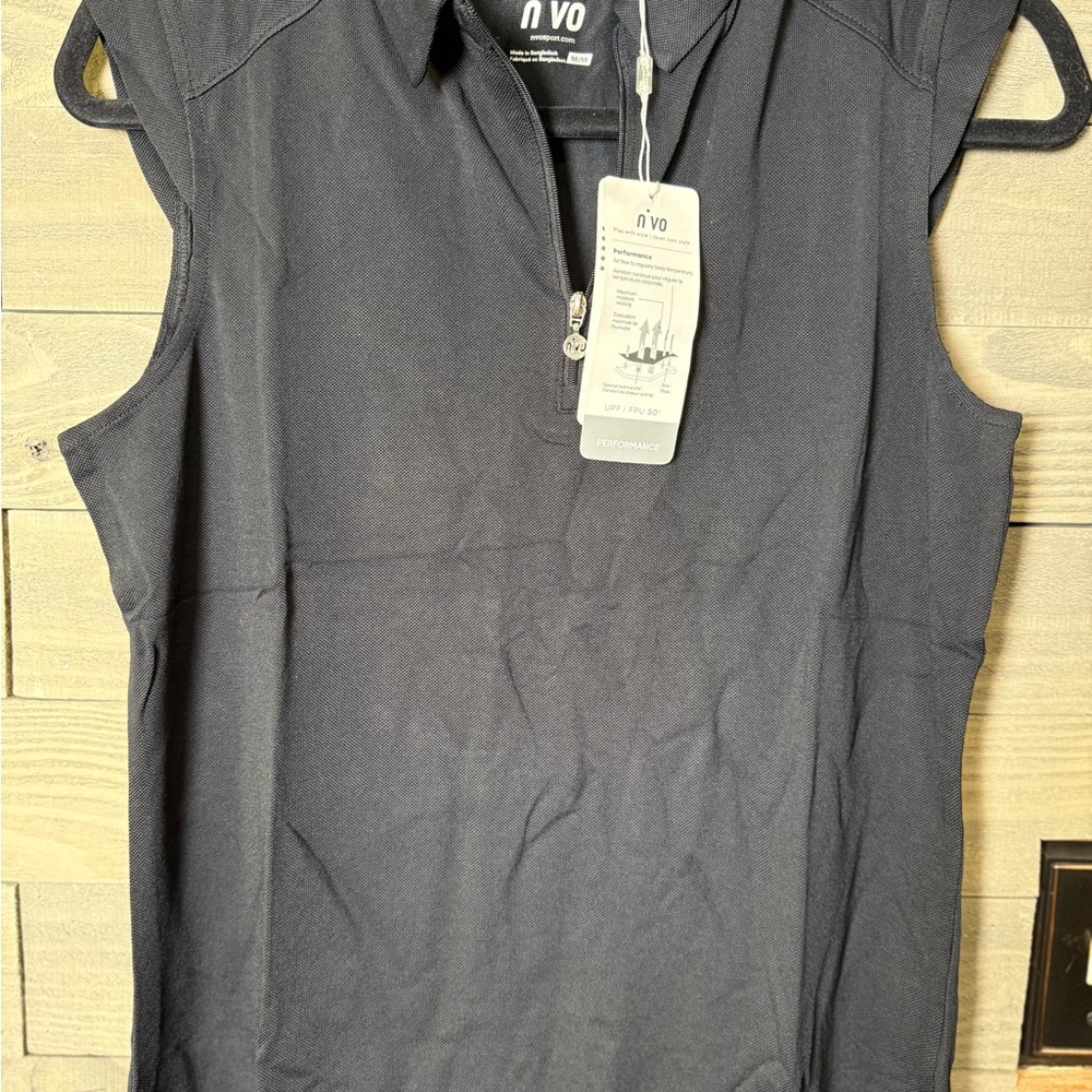 Nivo Black Polo Golf/Tennis Shirt
